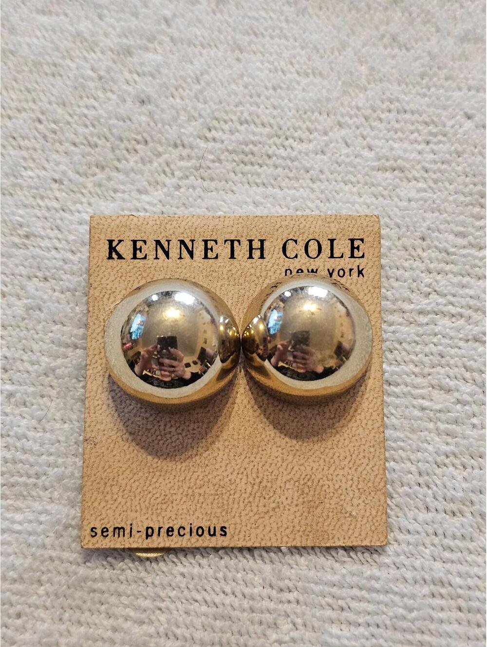 Kenneth Cole New York Gold Dome Earrings